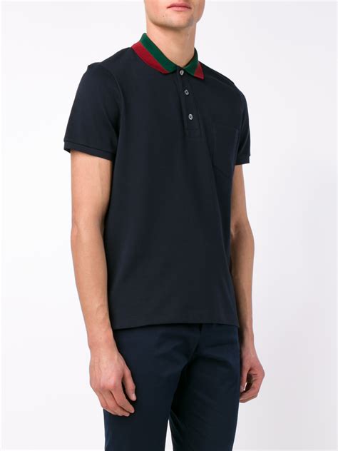 gucci polo men shirt|gucci navy striped polo shirt.